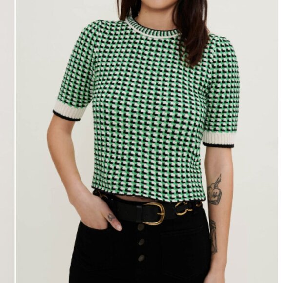 Maje Moxanne Tweed Cotton-Knit Top - Picture 7 of 15